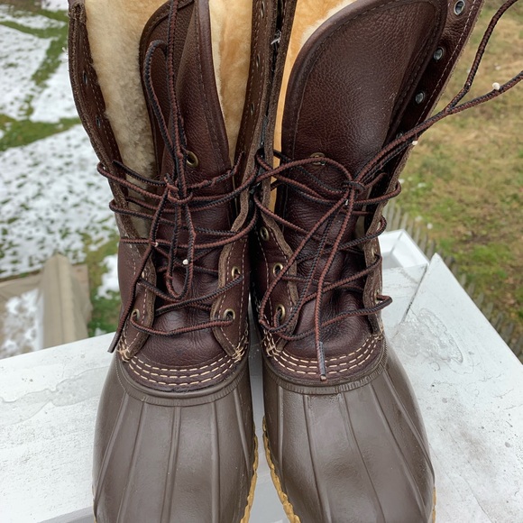 Womens Inch Shearling Bean Boots 